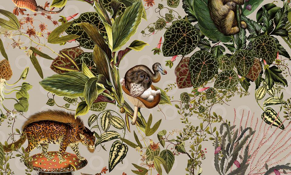 ARTE INTERNATIONAL-Moooi Wallcovering The Extinct Animals Collection-Menagerie of Extinct Animals-MO2073